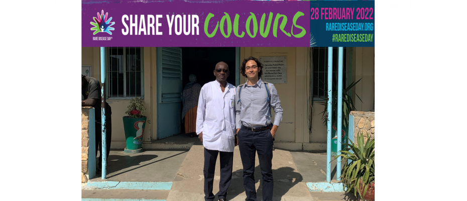 Pedro Rodríguez with Prof Gallo Diop, head of Neurology Unit at the Centre Hospitaliere Universitaire de Fann, Dakar